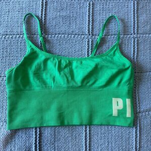 Pink Victorias Secret seamless low impact sport bra electric green